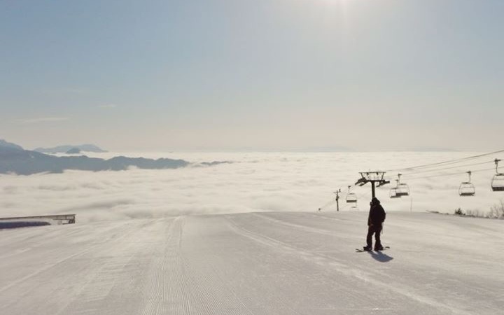 スキー場の雲海